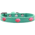 thumbnail image 6 of Dog, Puppy  Pet Widget Fashion Collar, "Pink Glitter Lips", 6 of 10