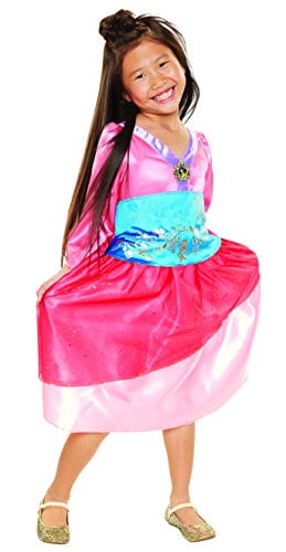 7-8 5-6 9-10 Disney Princess Mulan Fancy Dress Costume Ages 3-4 