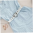 thumbnail image 4 of NICEXMAS 2-Pack Punk Style Black Waist Belts for Women, Imitation Stitching, Trendy Fashion Accessories, 4 of 6