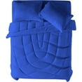 thumbnail image 3 of DNG Creations 3 Piece Solid U Shape Pattern Comforter Ultra Soft 100% Egyptian Cotton, 800 Threads Count 550 GSM All Season - Solid Royal Blue Colour ( Twin/Twin XL - Size ), 3 of 8