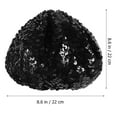 thumbnail image 2 of Etereauty Women Fashion Berets Sparkle Sequins Beanie Hat Costume Accessories for Dance Performance (Black), 2 of 10
