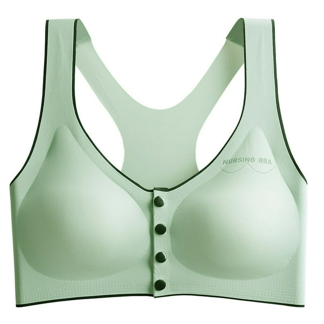 One-piece Non-marking Breastfeeding Open Button Bra Underwear