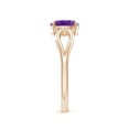 thumbnail image 5 of ANGARA Natural 0.7 Ct. Amethyst Solitaire Ring in 14K Rose Gold for Women (Ring Size: 5.5), 5 of 10