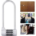 thumbnail image 5 of 5 Digit Combination Alloy Padlock,U-Shape Security Code Lock Extra Long Cabinet Door Padlock Locker Lock, Re-settable Combo Lock, 5 of 5