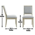 thumbnail image 3 of Steve Silver Carena Polyester Upholstered Side Chair in Brown (Set of 2), 3 of 5