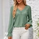 thumbnail image 4 of Ailaofu Womens Tops V Neck Boho Long Sleeve Shirts Blouses Flowy Lace Crochet Clothing Casual Trendy Tunic, 4 of 6