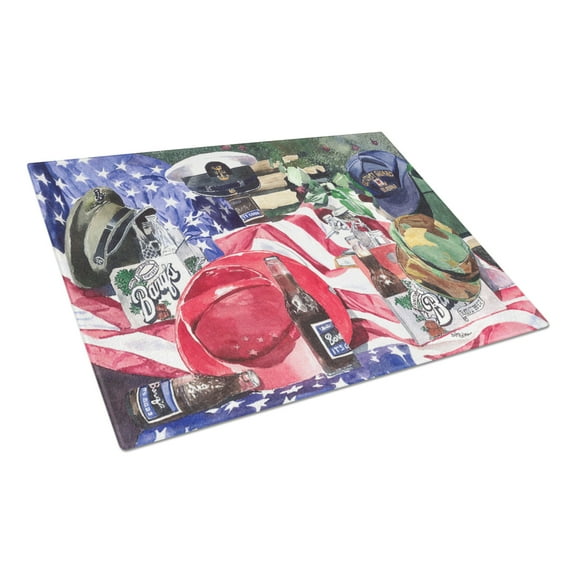 Barqs and Armed Forces Glass Cutting Board Large