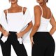 thumbnail image 3 of Camisola De Verano Y2K Summer Camisole Backless Women Crop Camis Lace Streetwear Tops (Blanco S) Ygjytge para Mujer Blanco T S, 3 of 7