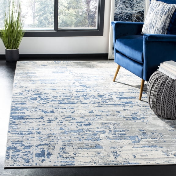 Safavieh Jasper Brandt Abstract Overdyed Area Rug, Ivory/Blue, 3' x 3' Square