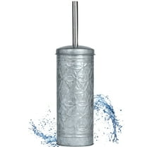 Autumn Alley Toilet Bowl Brush and Holder Bathroom Accessories, Bathroom Toilet Brush, Modern Farmhouse Bathroom Decor, Standing Rustic Toilet Bowl Brush with Holder, Bathroom Decor Sets, Galvanized