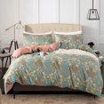 thumbnail image 1 of Funda Nórdica Rey Floral Algodón Suave 3 Piezas Juego de Cama Chic Vintage, 1 of 9