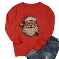 thumbnail image 4 of Chandails de Noël pour Femmes Mode de Noël pour Femmes T-Shirt à Manches Longues et Col Rond avec Coupe Ample et Design de Chandail Sans Capuche pour Femmes, 4 of 4