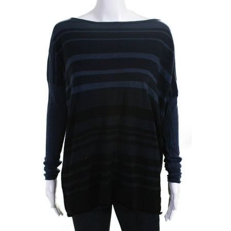 

Pre-owned|Vince Womens Long Sleeve Striped Crew Neck Slouchy Sweater Blue Size XS