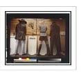 thumbnail image 2 of Historic Framed Print, [Two men and a woman standing at urinals, with woman's lib" graffiti on wall].photographer: Elizabeth Richter." - 2, 17-7/8" x 21-7/8", 2 of 9