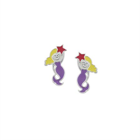 14k mermaid earrings for girls 2