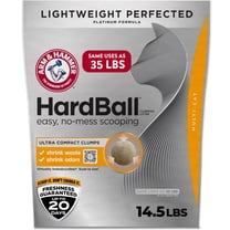 ARM & HAMMER Hardball Lightweight Cat Litter, Multi-Cat Clumping Litter, Easy No-Mess Scooping Garden Bloom Scent, Platinum Formula, 14.5 lb