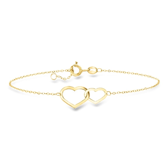 Ross-Simons Italian 10kt Yellow Gold Infinity Heart Bracelet, Women's, Adult