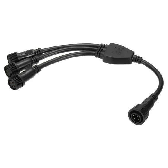 Uxcell 4-Core 4 Pin Y Splitter Connector, 30cm 20AWG IP65 Y Shape 1 Male to 3 Female Extension Cable for LED Lighting