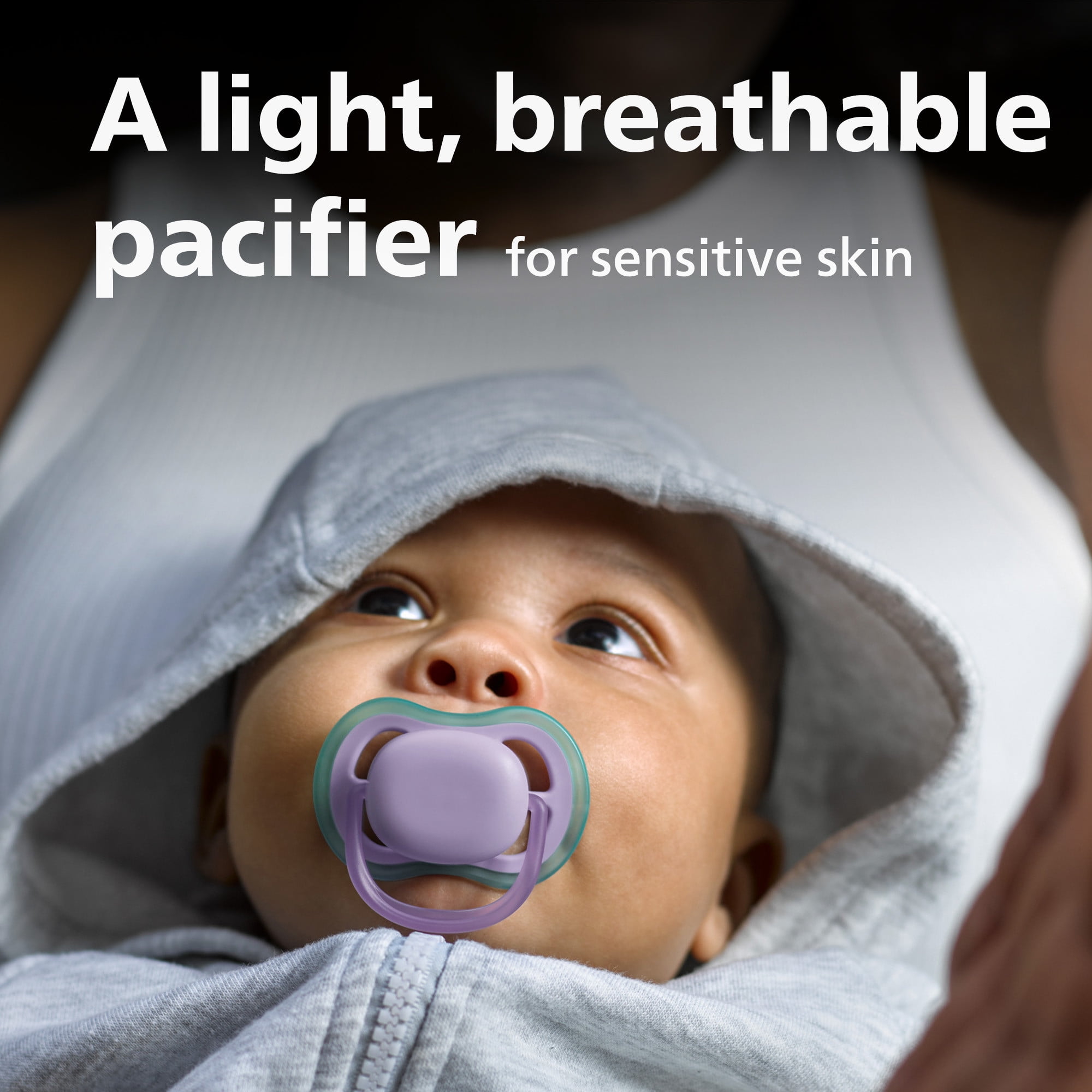 Philips Avent Ultra Air Pacifier 6-18M, Blue Hush / Lush Lilac, 2 Pack, SCF085/34