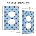 thumbnail image 5 of Kll French Bulldog Face Wall Plate,Gloss Finish,Standard Size 1 - 5" X 3", Polycarbonate Thermoplastic,Electric Receptacle Plug Covers, 5 of 8