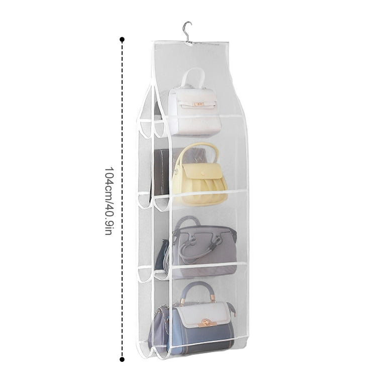 6 Pocket Foldable Hanging Purse Handbag Organizer For Storage
