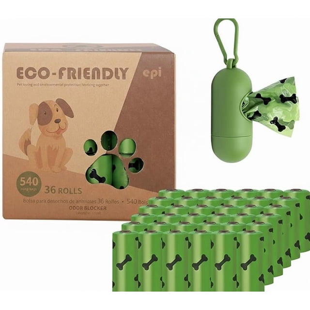 Bolsas biodegradables para excremento de perro, 540 unidades, a prueba de fugas