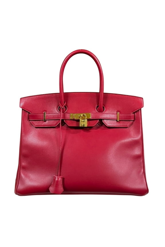 Pre-Owned Hermes Birkin 35 handbag in Swift leather, red, for women. (Good)
