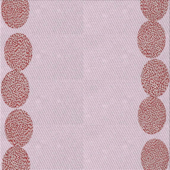 Ahgly Company Machine Washable Indoor Square Transitional Blush Pink Area Rugs, 6' Square