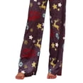 thumbnail image 4 of FASHIONWT Women Wide-Leg Drawstring Trousers Christmas Homewear High Waist Palazzo Pants, 4 of 4