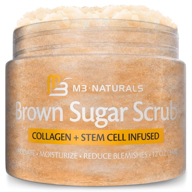 Exfoliante Corporal M3 Naturals Marrón con Colágeno y Células Madre 12 Onzas