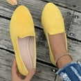 thumbnail image 4 of Miluxas Women's Round Toe Flats Comfortable Ballet Flat Shoes for Women Dressy Slip-ons Loafers Shoes Yellow 9.5(43), 4 of 9