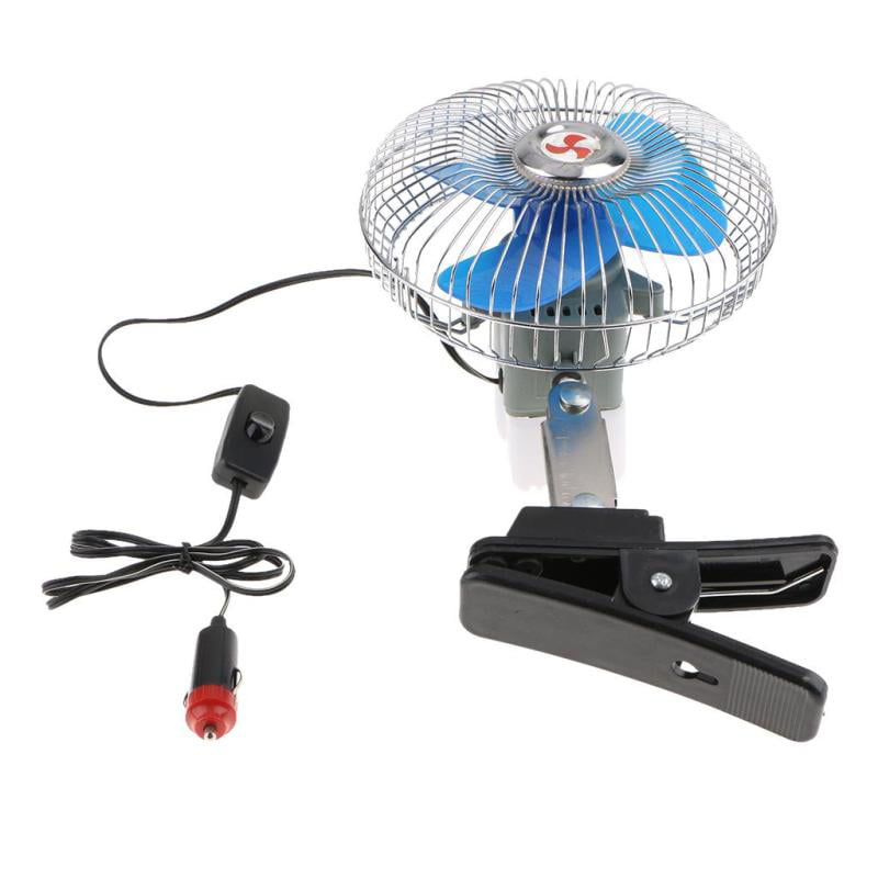 17cm 12V Portable Car Truck Dashboard Clip-On Air Cooling Fan Oscillating Fan ！ 