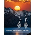 thumbnail image 5 of CACA LADY Mustard Seed Earrings 925 Sterling Silver Turquoise Mountain Dangle Drop Earrings Faith Jewelry Gifts for Women, 5 of 5