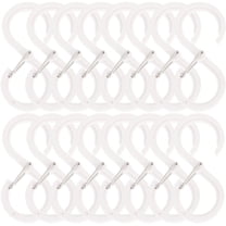 Luxshiny 16Pcs White S Hooks Hanger for Home Use with Metal Construction