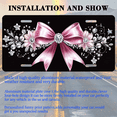 thumbnail image 3 of 1 Pcs 2D Flat License Plate Covers & Frames, Pink Bow License Plate Cover For Decorative Front, Waterproof For Decoration Aluminum License Plate Covers & Frames Cover For Men Women, 12" X 6", 3 of 7