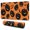 Halloween Black Pumpkins, variant on Long Mouse Pads for Desk,Halloween Cat & Bat Pattern Desk Mats on Top Of Desks, Desk Mouse Pad Extra Large with 3mm Non-Slip Base and Stitched Edge for Gaming,Office,Work,Home 31.5"x11.8"