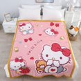 Anime Sanrio Plush Blanket Hello Kitty Cinnamoroll Kuromi Printing