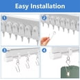 thumbnail image 6 of DAMAI 10-Pack Curtain Track Glider Roller Hooks - Heavy Duty Carrier Rollers for Flexible Ceiling Curtain Track, Bendable Track Pulley System with Sliding Roller Runners for Smooth Curtain Operation, 6 of 6