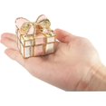 thumbnail image 4 of Mini Enamel Rhinestone Bow Jewelry Box Bow Hinged Jewelry Box Glitter Jewelry Box Mini Figurine Ring Box (Pink), 4 of 5