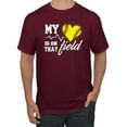 thumbnail image 1 of Wild Bobby, My Heart Is On That Tennis Field, Sports, Men Graphic Tee, Maroon, 5X-Large, 1 of 4