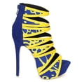 thumbnail image 4 of Liliana CE59 Women Mix Media Abstract Caged Cut Out Platform Stiletto Heel Bootie, 4 of 5