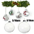 thumbnail image 4 of 2Pcs Clear Plastic Balls Baubles Fillable Christmas Tree Ornaments Xmas Pendant 3.2inch, 4 of 7