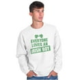 thumbnail image 5 of Funny Saint Patrick's Day Irish Boy Men's Crewneck Sweatshirt Brisco Brands L, 5 of 6