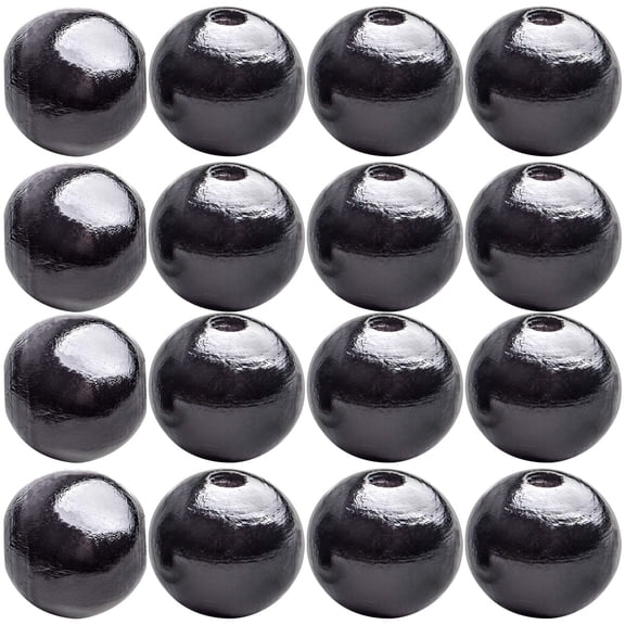 50pcs 25mm Round Wooden Beads for DIY Crafts & Jewelry Making-Black Wooden Beads,