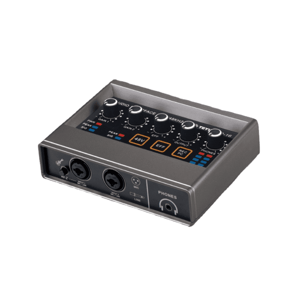 Symkmb Audio Interface Sound Card 48KHz Converter Electric Guitar Live