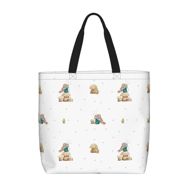 Easygdp Rabbit Blowing Dandelions Bolsa Tote para Mujer, Bolso de Hombro para Trabajo, Playa, Viajes, Compras y Supermercado