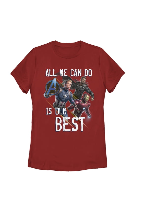 Women's Marvel Avengers: Endgame Do Our Best Graphic Tee Red Small