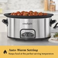 thumbnail image 3 of Olla de cocción lenta programable Crock-Pot de 6 cuartos con temporizador y función de calentamiento automático de alimentos, acero inoxidable, 3 of 5