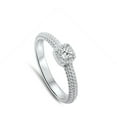 thumbnail image 4 of Nugget Cluster Clear CZ Wholesale Ring .925 Sterling Silver Band White Jewelry Female Size 9, 4 of 4