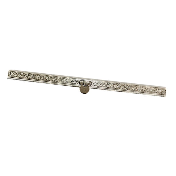 Monedero retro de metal con forma de flor, marco para manualidades, cierre de boquilla, monedero hecho a mano Plata
